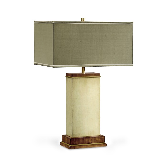 Ivory Finish Hyedua Rectangular Table Lamp