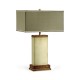 Ivory Finish Hyedua Rectangular Table Lamp