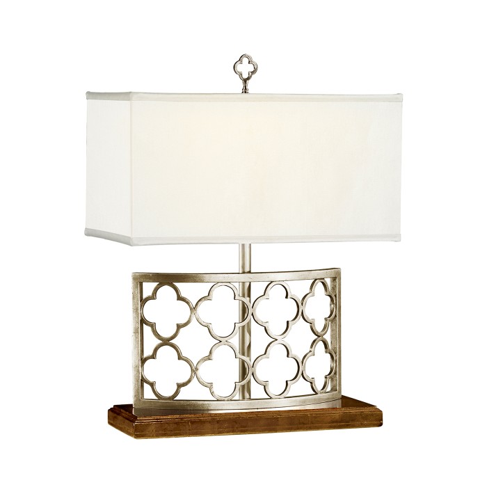 Silver Gothic Trellis Table Lamp