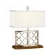 Silver Gothic Trellis Table Lamp