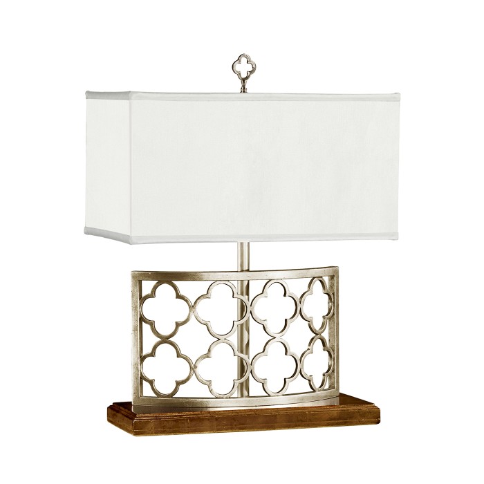 Silver Gothic Trellis Table Lamp