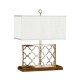 Silver Gothic Trellis Table Lamp