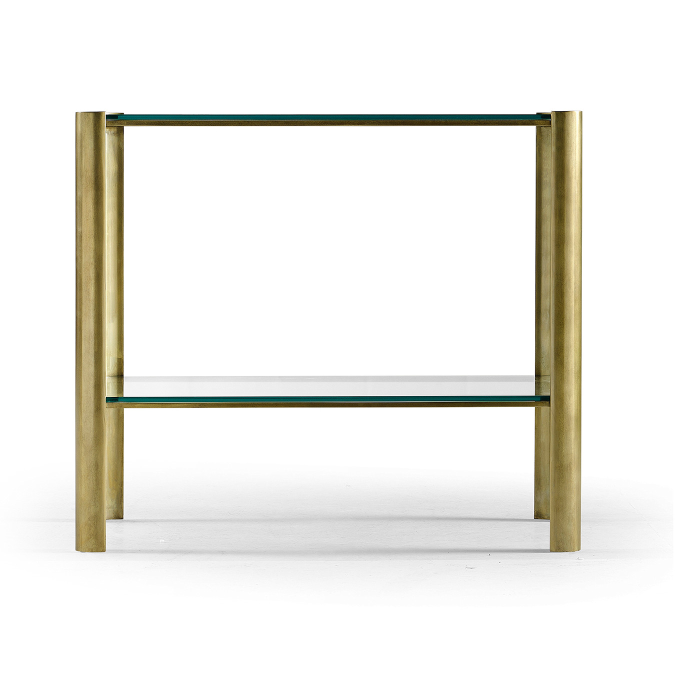 Brass & Glass End Table