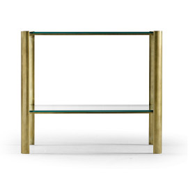 Brass & Glass End Table