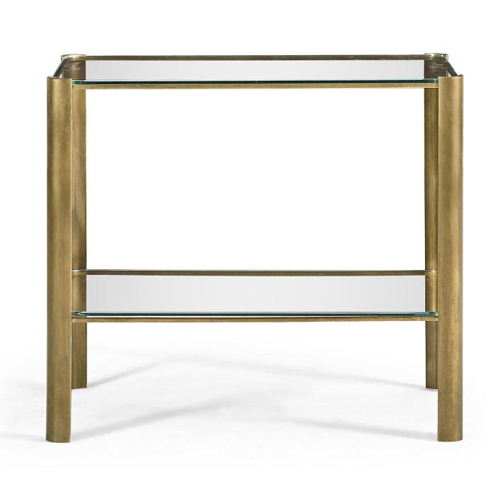 Brass & Glass End Table