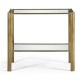 Brass & Glass End Table
