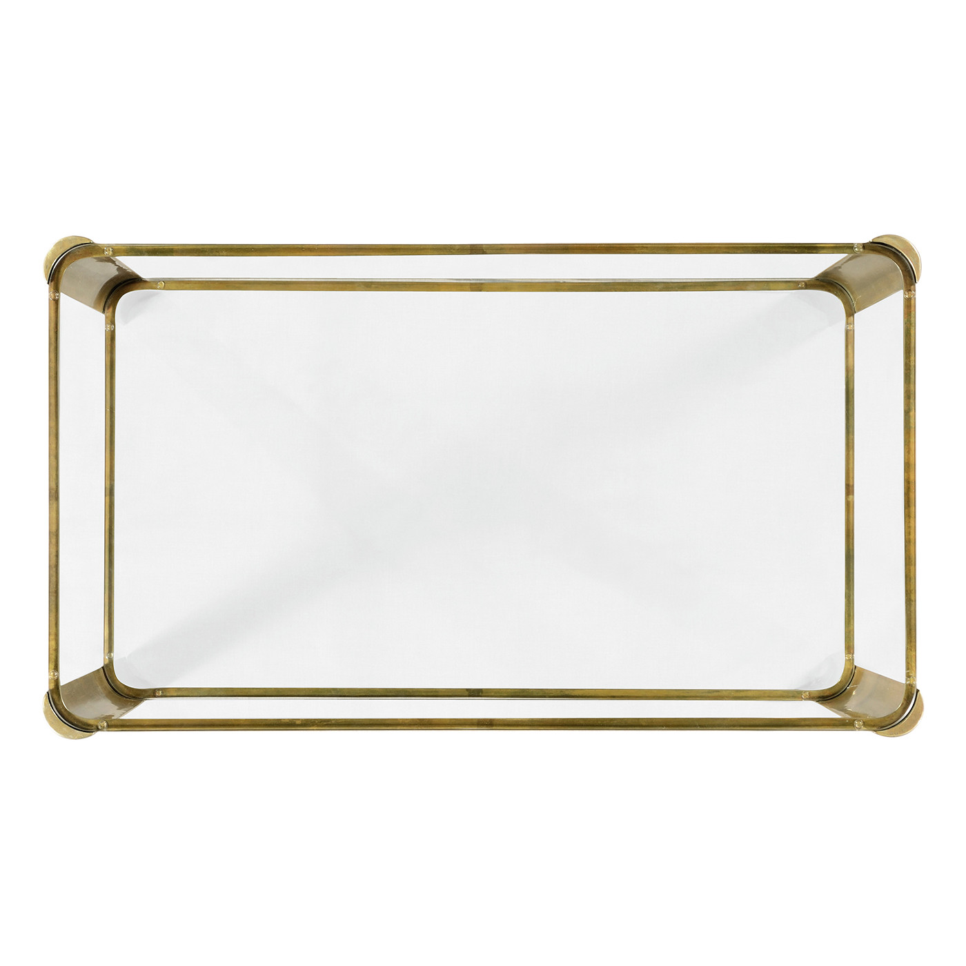 Brass & Glass End Table