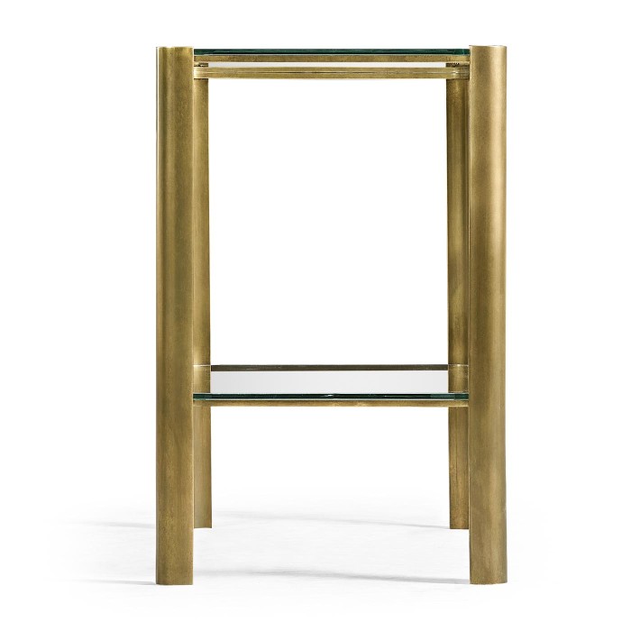 Brass & Glass End Table
