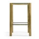 Brass & Glass End Table