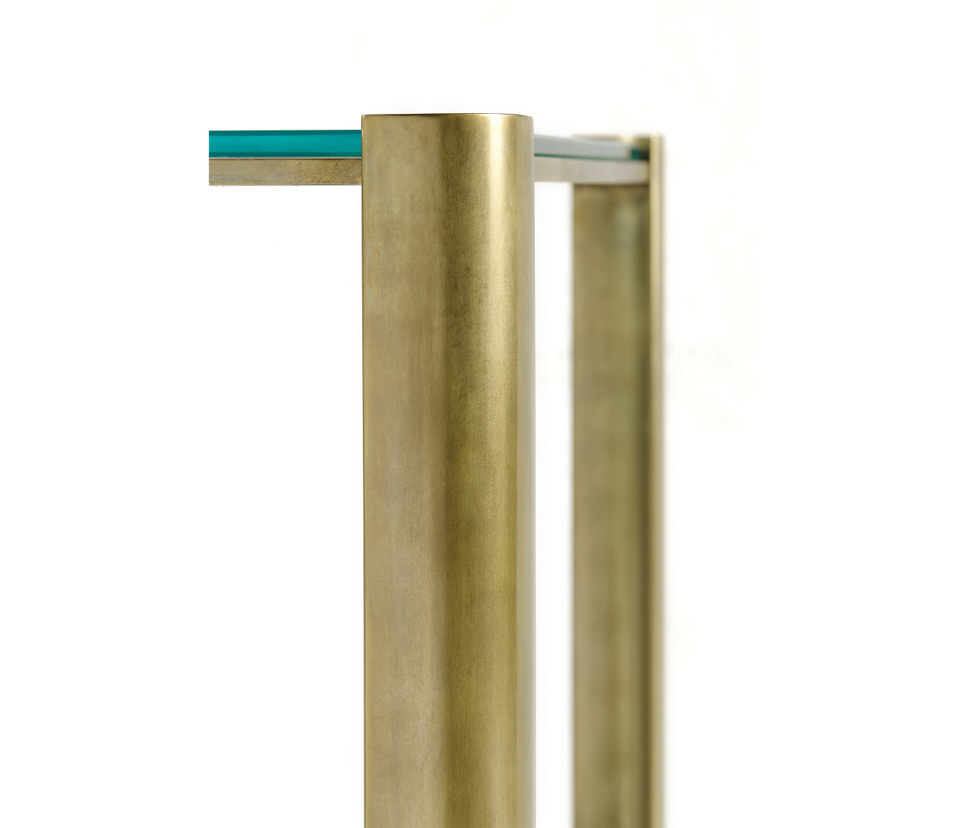 Brass & Glass End Table