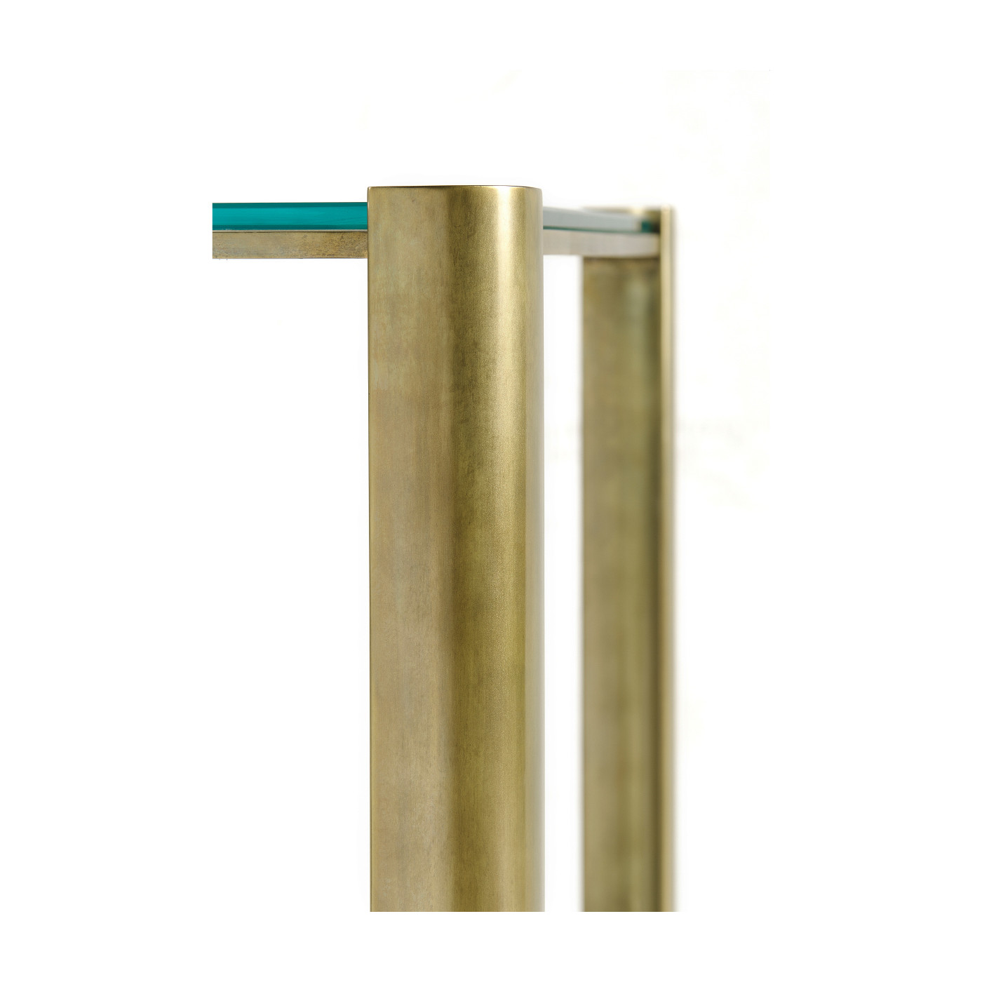 Brass & Glass End Table