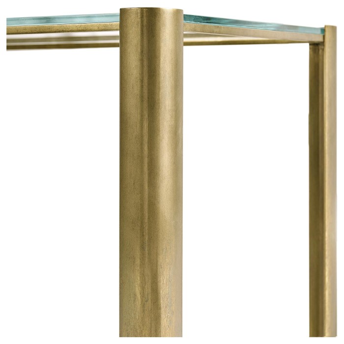 Brass & Glass End Table