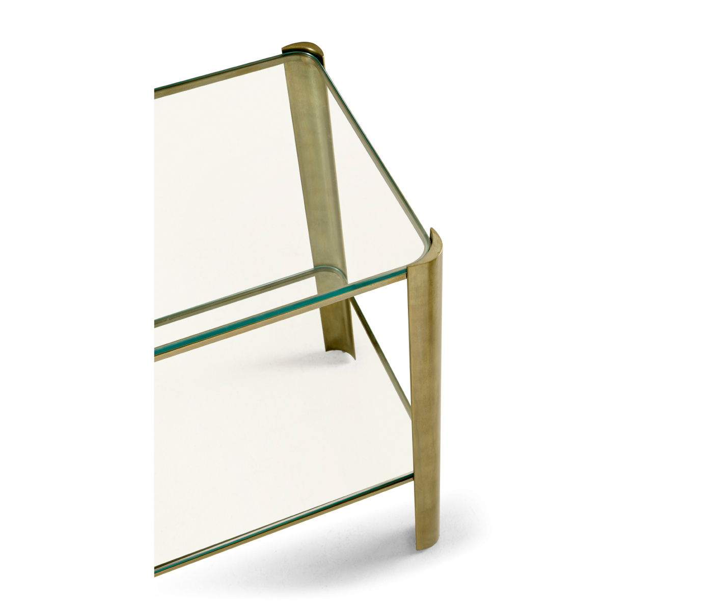 Brass & Glass End Table