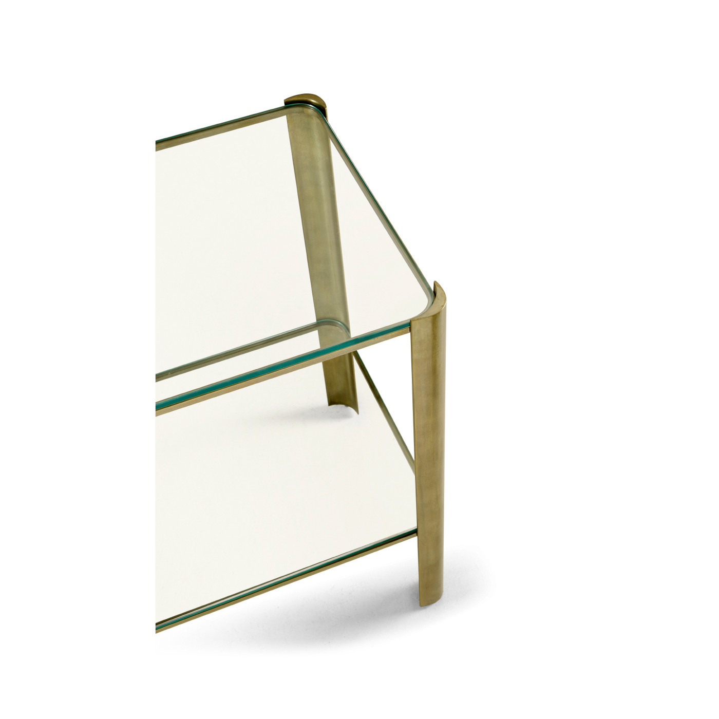 Brass & Glass End Table