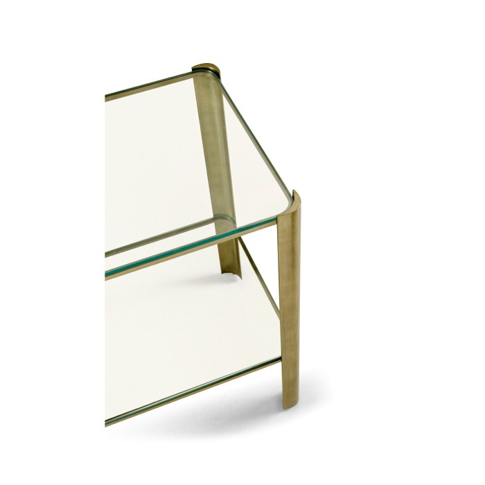 Brass & Glass End Table