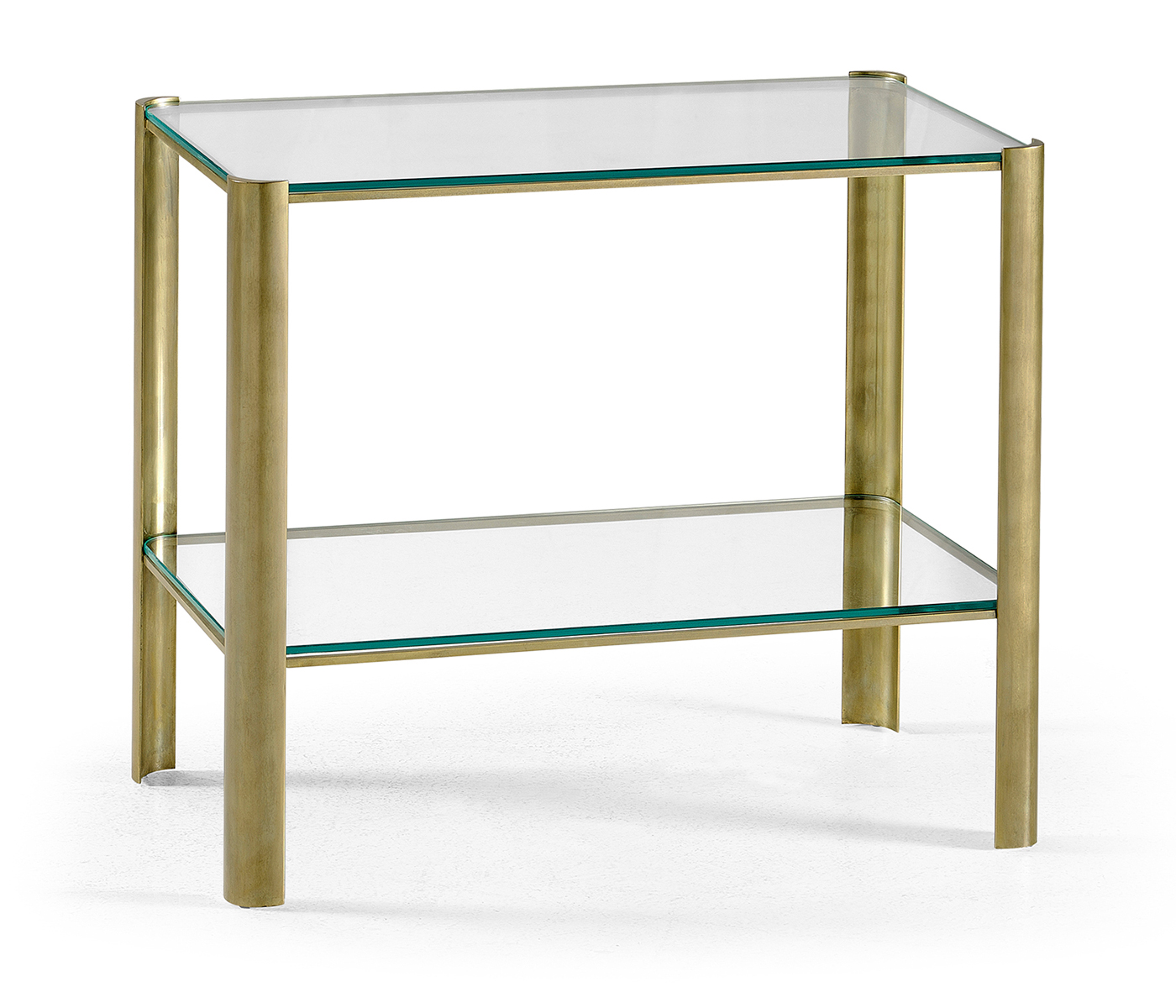 Brass & Glass End Table