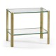 Brass & Glass End Table
