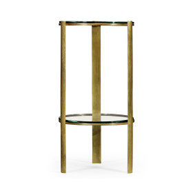 Cosmo Antique Brass Drinks Table