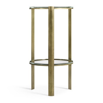 Cosmo Antique Brass Drinks Table