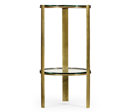 Cosmo Antique Brass Drinks Table