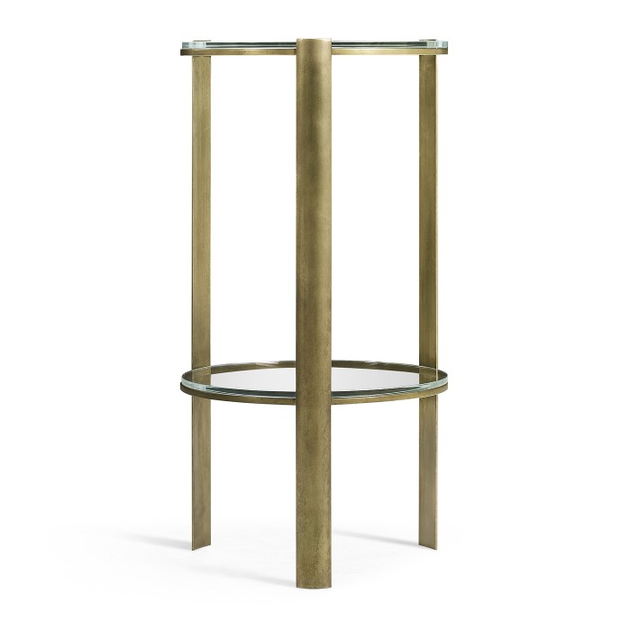 Cosmo Antique Brass Drinks Table