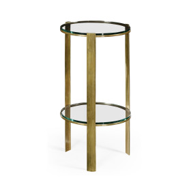 Cosmo Antique Brass Drinks Table