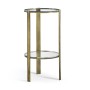 Cosmo Antique Brass Drinks Table