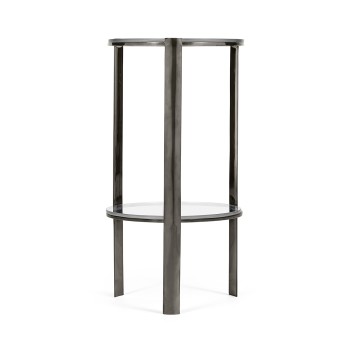 Gatsby Black Nickel Drinks Table