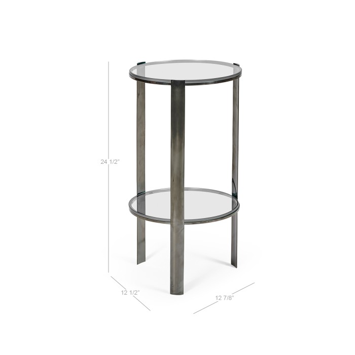 Gatsby Black Nickel Drinks Table