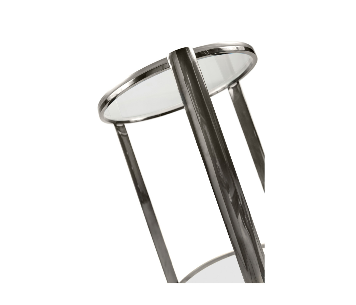 Gatsby Black Nickel Drinks Table