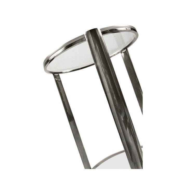 Gatsby Black Nickel Drinks Table