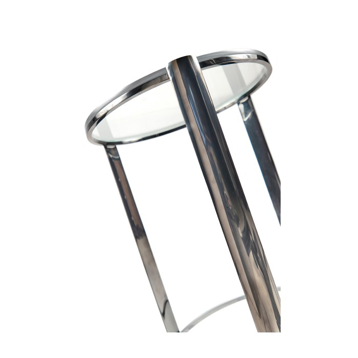 Gatsby Black Nickel Drinks Table