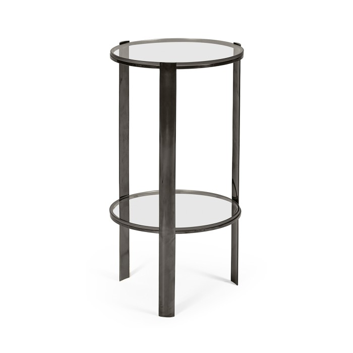 Gatsby Black Nickel Drinks Table