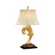 Asymmetric Gilded Leaf Table Lamp