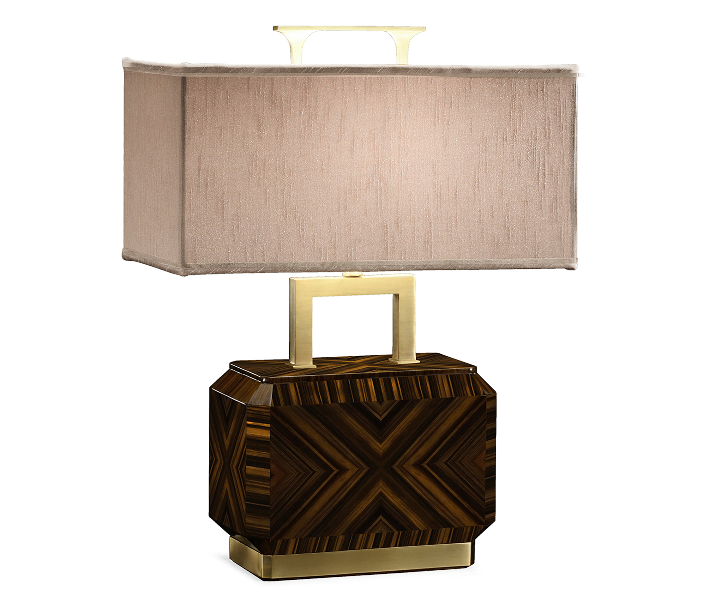 Tea Caddy Macassar Ebony High Lustre Table Lamp