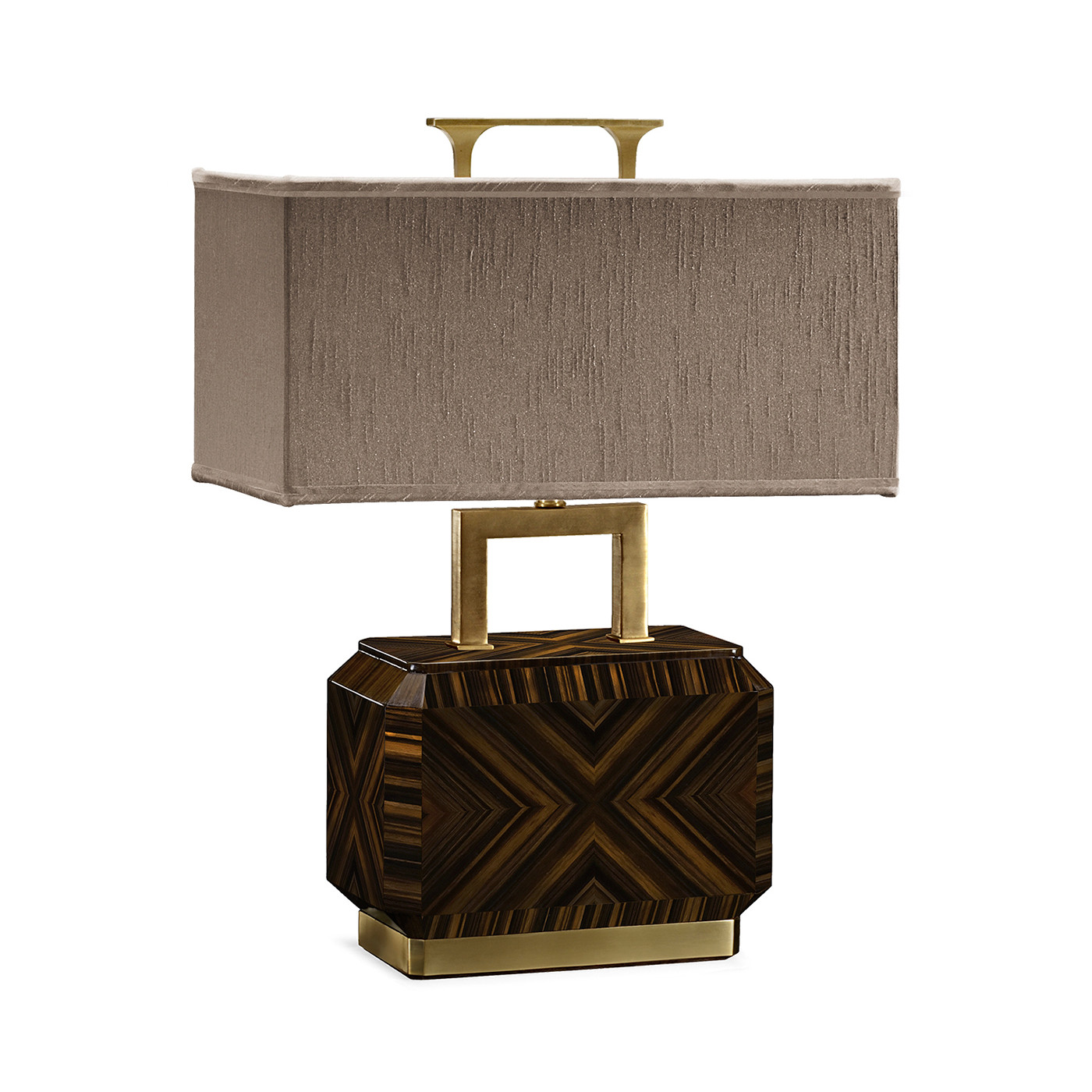 Tea Caddy Macassar Ebony High Lustre Table Lamp