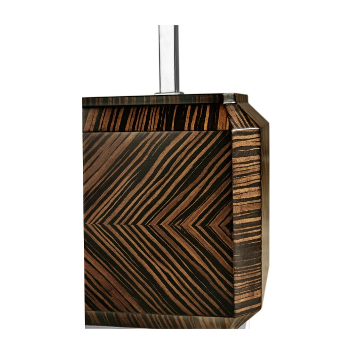 Tea Caddy Faux Macassar Table Lamp