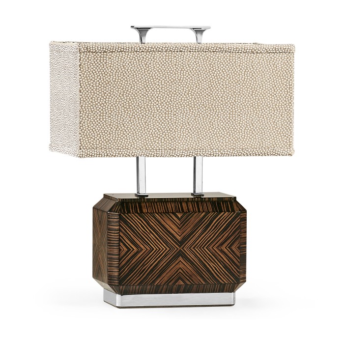 Tea Caddy Faux Macassar Table Lamp