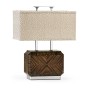 Tea Caddy Faux Macassar Table Lamp