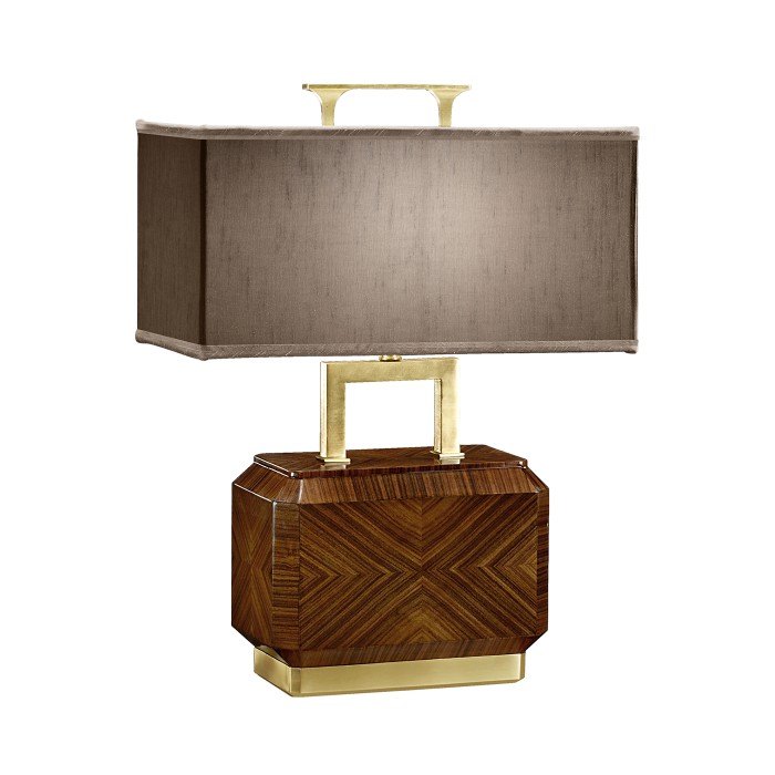 Tea Caddy Rosewood Table Lamp