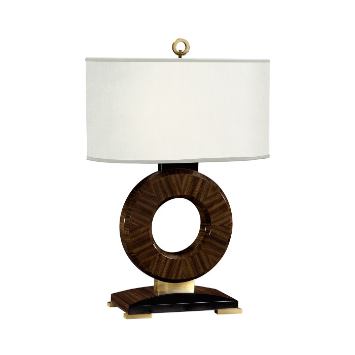 Porthole Macassar Ebony High Lustre Table Lamp