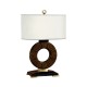 Porthole Macassar Ebony High Lustre Table Lamp