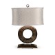 Porthole Faux Macassar Table Lamp