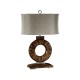 Porthole Faux Macassar Table Lamp