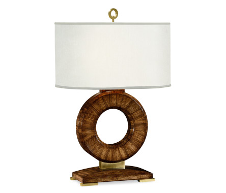 Porthole Zebrano Table Lamp