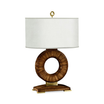 Porthole Zebrano Table Lamp