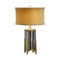 Églomisé and Gilded Metal Table Lamp
