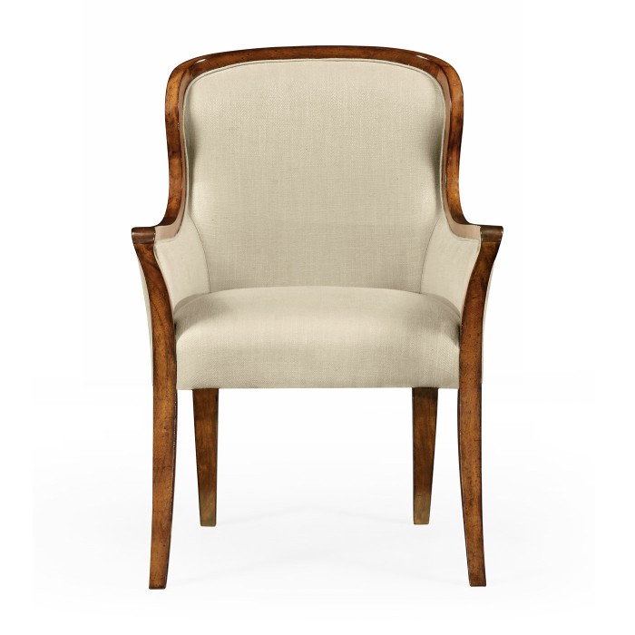 Low Curved Back Dining Arm Chair