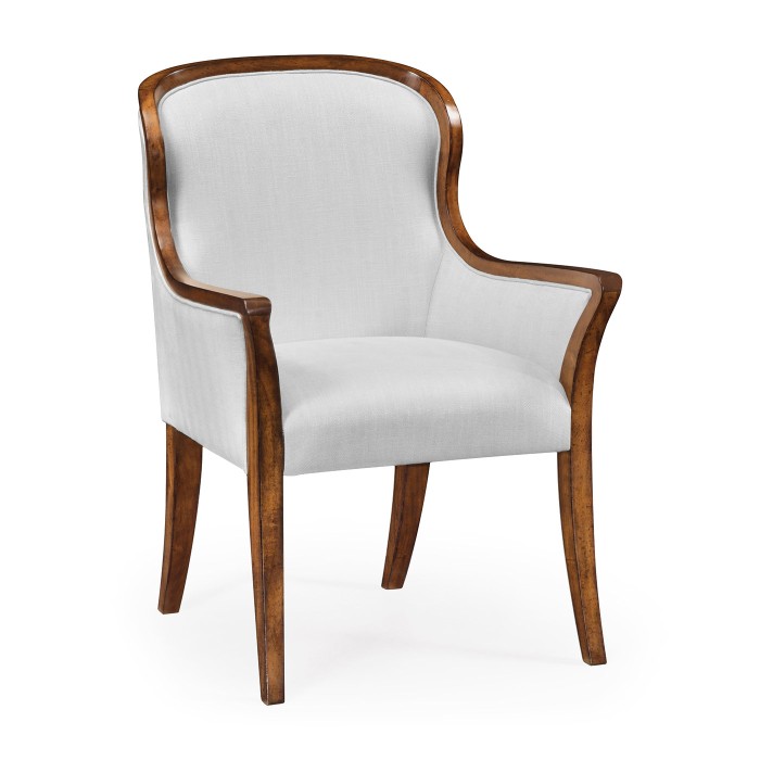 Low Curved Back Dining Arm Chair