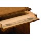 Crotch walnut compact single pedestal desk
